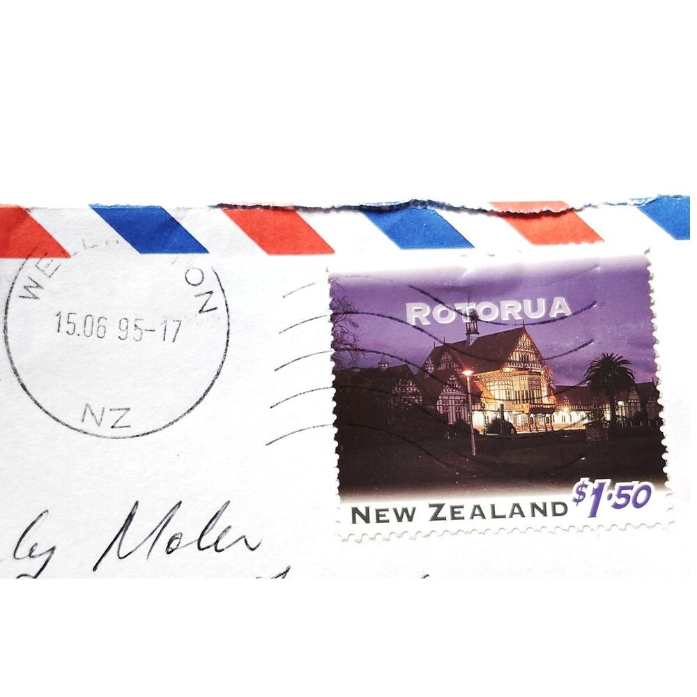 1995 New Zealand Rotorua $1.50 Airmail Cover Florida USA Par Avion Postmark